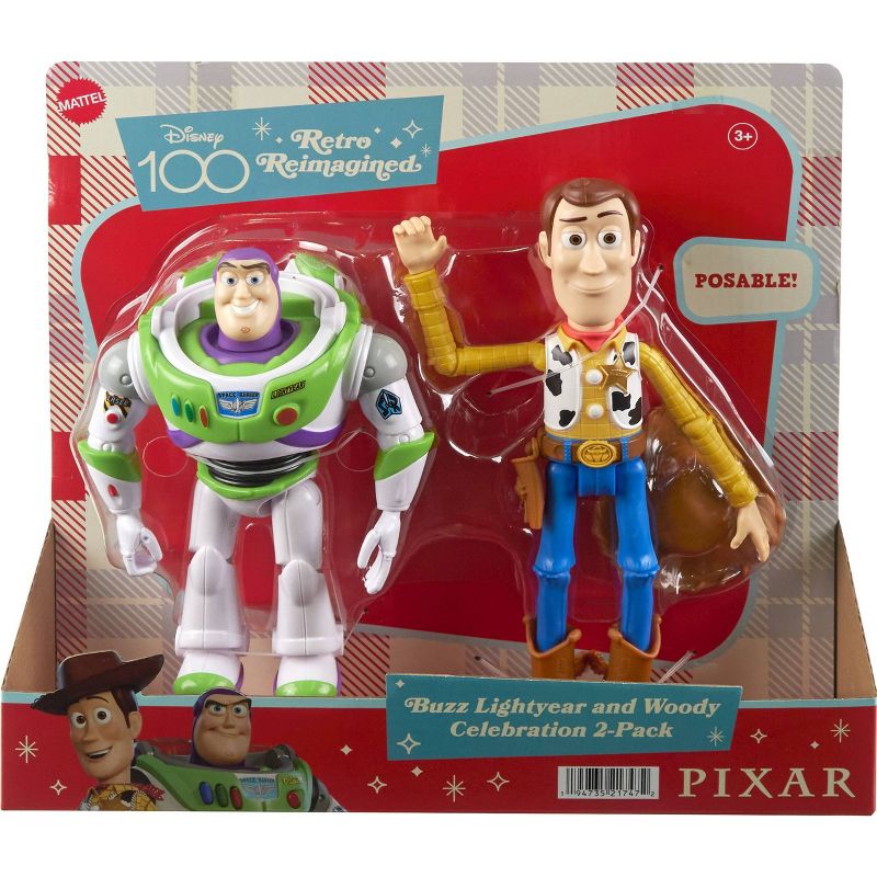 Disney Pixar Toy Story Retro 7&#34; Woody and Buzz Lightyear Action Figure Set - 2pk (Target Exclusive), 2 of 9