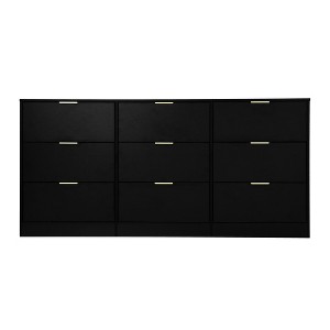 TiramisuBest Black 9-Drawer Dresser,63'' Large Deep Chest of Drawers for Bedroom, Living Room & Hallway Storage - 1 of 4