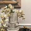 Slickblue Hand Cast Cement Hollow Column Planter, Ribbed Design, Plant Pot, Vintage Design, Natural, 5.7"x5.7"x6.5" - 4 of 4