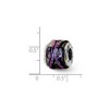 Black Bow Jewelry Purple Textured Dichroic Glass Sterling Silver Bead Charm - 2 of 3
