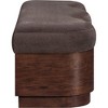 Meridian Furniture,Savoy Velour Fur Fabric Bench - 4 of 4