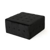 Christopher Knight Home Judson Glam Tufted Velvet Ottoman Black: Luxury Round, No Assembly Required - 2 of 4