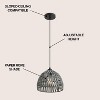 JONATHAN Y Campana Bohemian Modern Woven Rope/Iron LED Pendant - 3 of 4