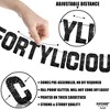 KatchOn, Glitter Black Fortylicious Banner - Prestrung, 10 Feet | Happy 40th Birthday Banner for 40th Birthday Decorations - 4 of 4