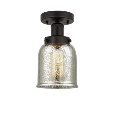 Bell - 1 Light Semi-Flush Mount In Industrial Style-8.25 Inches Tall and 6.5 Inches Wide