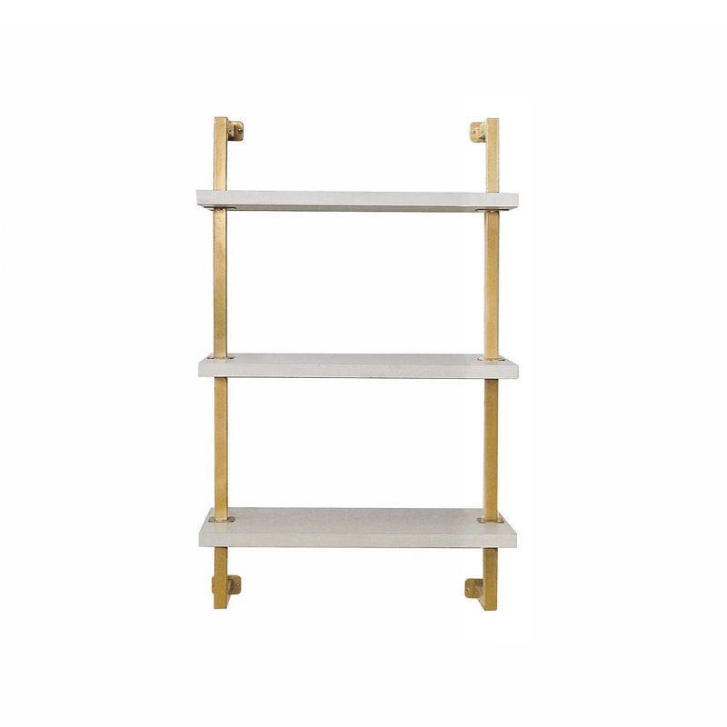Theo Floating Kids&#39; Shelf Gold/White - Nathan James, 1 of 7