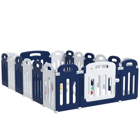 Large 14Panel Baby Playpen Foldable Kid Activity Center Toddler Safety Play  Yard