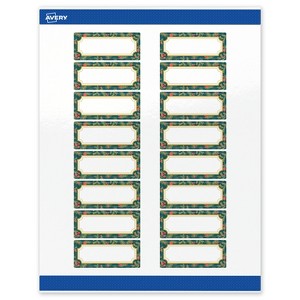 Avery Labels, 1" x 2-5/8", Gold-Teal Berries, Glossy, 160ct - 1 of 4