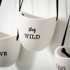 Sullivans Hanging Typography Planter Set of 3, 4.5"H White - 2 of 3