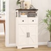 Farmhouse Storage Cabinet with Drawers and Adjustable Shelves, Freestanding Kitchen Pantry Storage Cabinet - 2 of 4