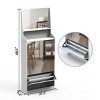 Shoe Racks With 4 Mirrors,Shoe Storage Cabinet With 3 Layer Storage Design,Modern Storage Cabinet Shoes-Cuddlewood - 4 of 4