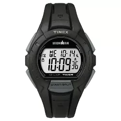 Women's Timex Ironman Essential 10 Lap Digital Watch - Black T5k523jt :  Target
