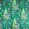 Disney Stitch Silk Touch Throw PJs Tradition Holiday Themed 50"X70" Blanket Green - 2 of 4