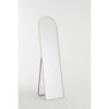 DOMETOUR Floor Standing Mirror Arched 59'' Full Length Wall Mirror with Stand Aluminum Alloy Thin Frame for Bedroom and Living Room - 2 of 4