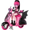 Monster High Draculaura Doll with Pink Scooter, Accessories & Pet Bat Count Fabulous, Fashion Doll Playset - 3 of 4