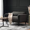 Christopher Knight Home Chaparral Upholstered Velvet Loveseat, Dark Gray/Matte Black - image 2 of 4