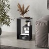 Vynxaria 25" High 3-Tier Open Shelf Side Table - Modern White Design - 2 of 4