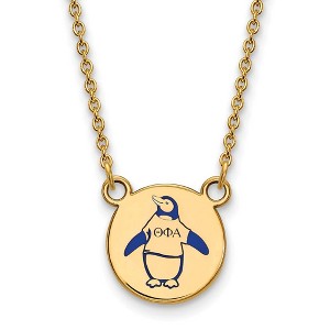 Black Bow Jewelry 14k Yellow Gold Plated Sterling Silver Theta Phi Alpha Greek Life Necklace 18 Inch - 1 of 4