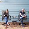 Patio Swivel Chairs Set of 2, High Back Patio Dining Chairs with All-Weather Mesh for Backyard, Lawn, Garden - 2 of 4