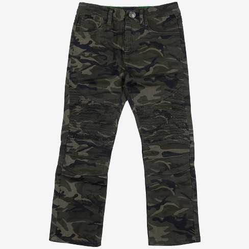 X Ray Little Boy s Moto Jeans In Olive Camo Size 6 Target