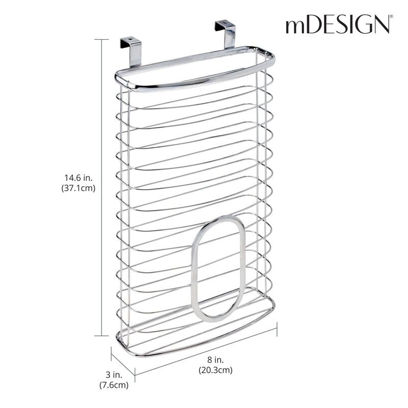mDesign Steel Hanging Cabinet Storage Organizer for Kitchen, 3 of 8