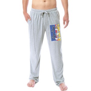 Looney Tunes Mens' Classic Characters Bugs Bunny Sleep Pajama Pants Grey - 1 of 3