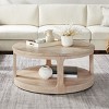 FONTOI Large Round Wooden Center Coffee Table Modern Minimalist Sofa Table Center Table for Living Room Office, Beige, 40"* 40"*17.52" - 2 of 4
