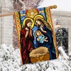 Briarwood Lane Christmas House Flag 40x28 For Outdoor Stained Glass Nativity For Christmas House Flag - 4 of 4
