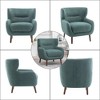 DYHOME Tufted Accent Chair, Wingback Upholstered Armchair for Living Room, Bedroom - 4 of 4