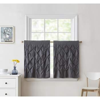 Sweet Home Collection | Hudson Pintuck Kitchen Window Curtain