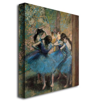 Edgar Degas Blue Dancers 24x24 Canvas Art Print
