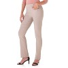 Rekucci Women's Pull-On Straight Leg Pants with Pockets & Tummy Control – Office Workwear Stretch Trousers - 4 of 4