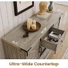 Nasitip 45''Farmhouse Dresser,Wooden Chest of Drawer,31.8''Tall Storage Cabinet with Sliding Barn Door and 4 Drawer(Gray) - 4 of 4