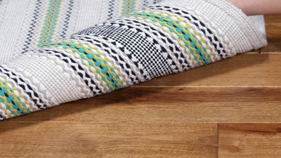 Montauk Red and Beige Handwoven Cotton Area Rug 4' x 6'