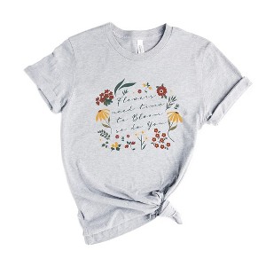 Simply Sage Market Women's Flowers Need Time To Bloom Short Sleeve Graphic Tee - 1 of 4