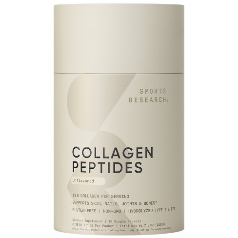 Sports Research Collagen Peptides, Unflavored, 20 Single Packets, 0.39 oz (11 g) Each - image 1 of 4