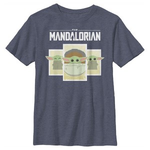 Boy's Star Wars: The Mandalorian The Child Cartoon Cards T-Shirt - 1 of 3