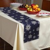 Unique Bargains Christmas Table Runner Navy Blue White 72"x13" 1 Pc - 2 of 4