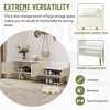 Shoe Rack Bench With Hidden Storage Compartment, Upholstered Cushions, Wooden Bench With Storage, Easy Assembly For Entryway Living Room - 3 of 4