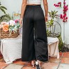 Women's Elegant Wide-Leg Palazzo Pants with Satin Bow Belt - Cupshe - 2 of 4