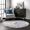 Nuloom Abstract Levitan Indoor Area Rug, Round 6', Silver - 2 of 4
