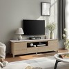 58 Inches Modern TV Stand, Led Lights Television Entertainment Center, Wood TV Stand Fit Up To 80 Inches TV-Cuddlewood - 2 of 4