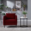Mid-Century Velvet Accent Chair with Pillow and Metal Legs,Modern Comfy Armchair for Living Room or Home Office-Cuddlewood - 2 of 4