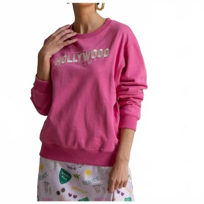 Women's 90‚Äôs Baggy Crewneck Hollywood Sweatshirt - Care Tucker