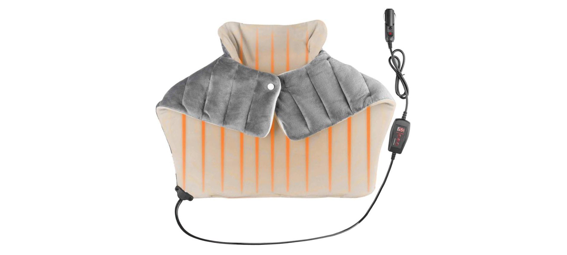 Zone Tech Car Electric Heating Blanket -12V Weighted Electric Heated Pad for Neck, Shoulder and Back Pain Relief, 45min Auto Shut Off, Christmas Gifts