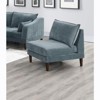 Grungis Suede Accent Chair with Backrest,Modern Upholstered Armless Chair with Pillow,Lounge Chair for Living Room,Bedroom,Office - 2 of 4