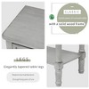 Lyngins Classic Distressed Solid Wood Console Table with 3 Drawers + Bottom Shelf, Narrow Entryway Table with Tapered Legs, Slim Sofa Table - 4 of 4