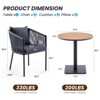 Maggift Patio Seating Sets, Outdoor Dining Set for 5, Patio Table and Chairs Set for Lawn, Deck Backyard, Poolside, Gray, 18.9"*24.6"*30.5" - 2 of 4