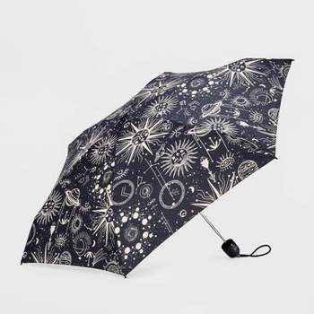 ShedRain Mini Manual Compact Umbrella - Black Zodiac