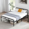 Tangkula Full Size Bed Frame Metal Platform Bed Base w/ Headboard & Footboard Black - image 3 of 4